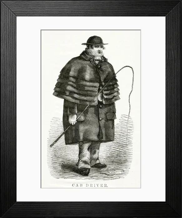 Framed Print : Cab driver 1860 Framed Print : Cab driver 1860