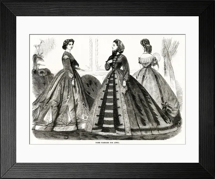 Framed Print : Fashions for April 1865 Framed Print : Fashions for April 1865