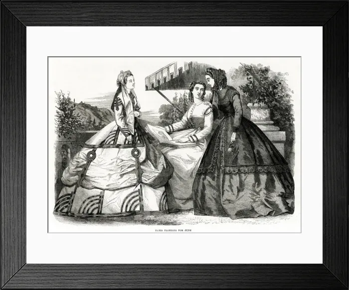 Framed Print : Fashions for June 1865 Framed Print : Fashions for June 1865