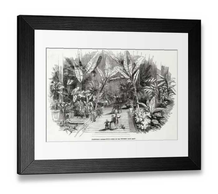 Framed Print : Chatsworth House - Conservatory 1846 Framed Print : Chatsworth House - Conservatory 1846