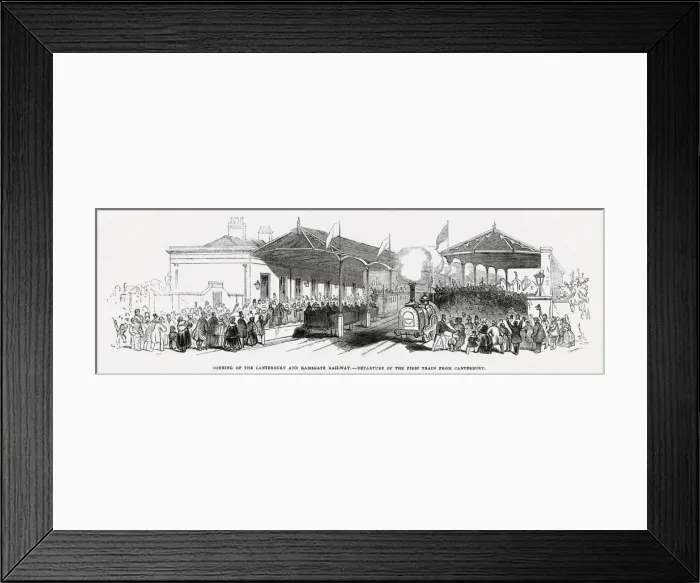 Framed Print : Opening of Canterbury and Ramsgate railway 1846 Framed Print : Opening of Canterbury and Ramsgate railway 1846