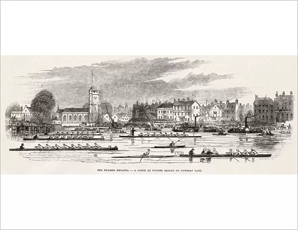 Thames Regatta, Putney Bridge 1846