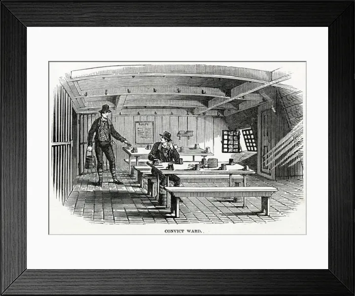 Framed Print : Onboard the prison ship The Warrior Framed Print : Onboard the prison ship The Warrior