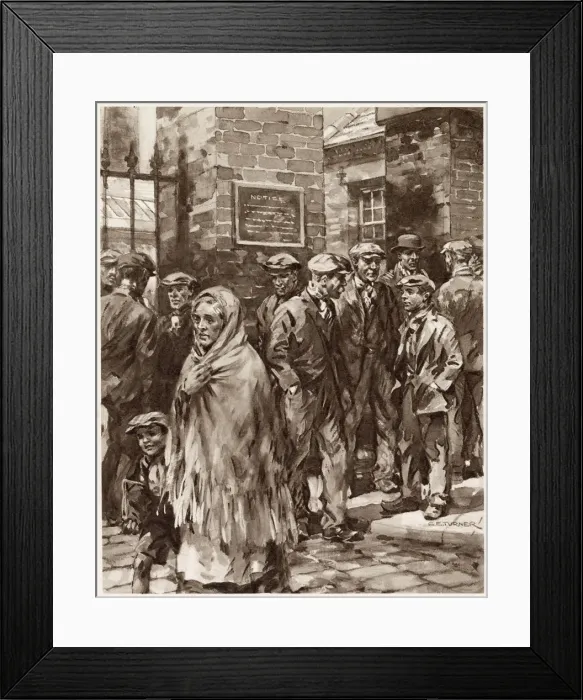 Framed Print : Unemployed Lancashire manufacturers 1932 Framed Print : Unemployed Lancashire manufacturers 1932