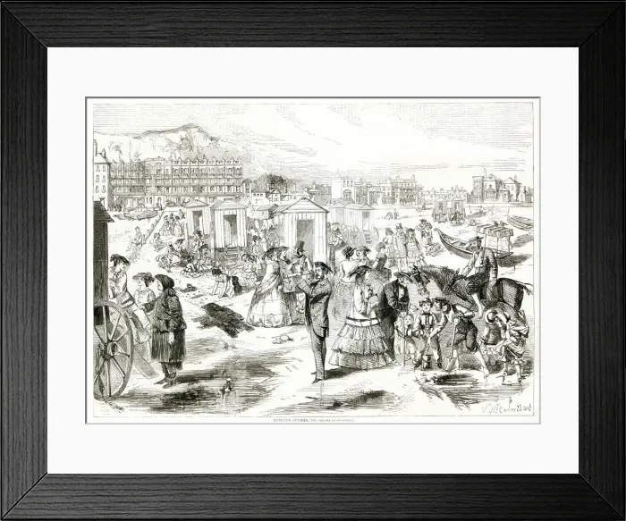 Framed Print : Hastings in October 1857 Framed Print : Hastings in October 1857