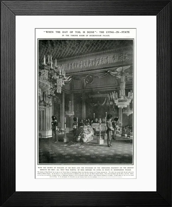 Framed Print : Death of Edward VII - Lying-in-state 1910 Framed Print : Death of Edward VII - Lying-in-state 1910