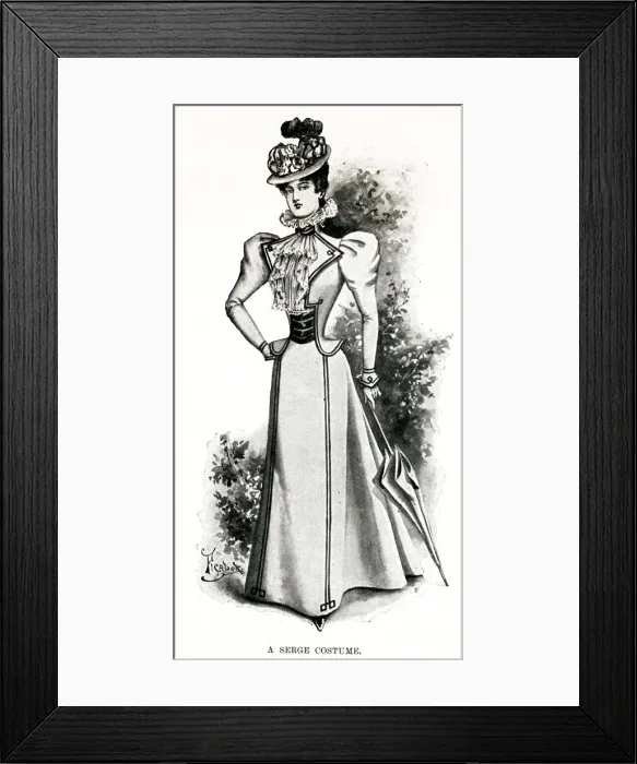 Framed Print : Serge Costume 1897 Framed Print : Serge Costume 1897