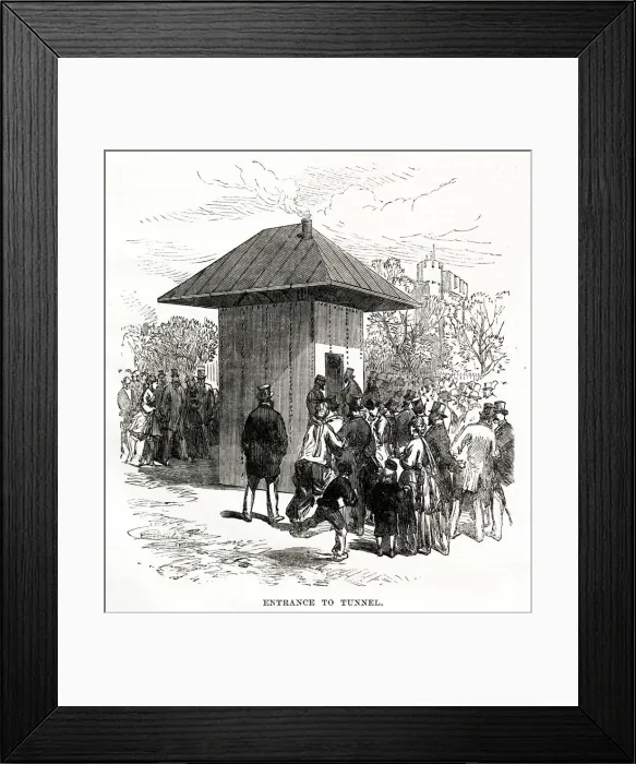 Framed Print : Thames subway at Tower-Hill, London 1870 Framed Print : Thames subway at Tower-Hill, London 1870