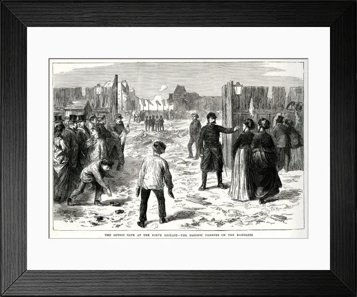 Framed Print : Masonic Banners on the Paris Ramparts; Paris Commune 1871