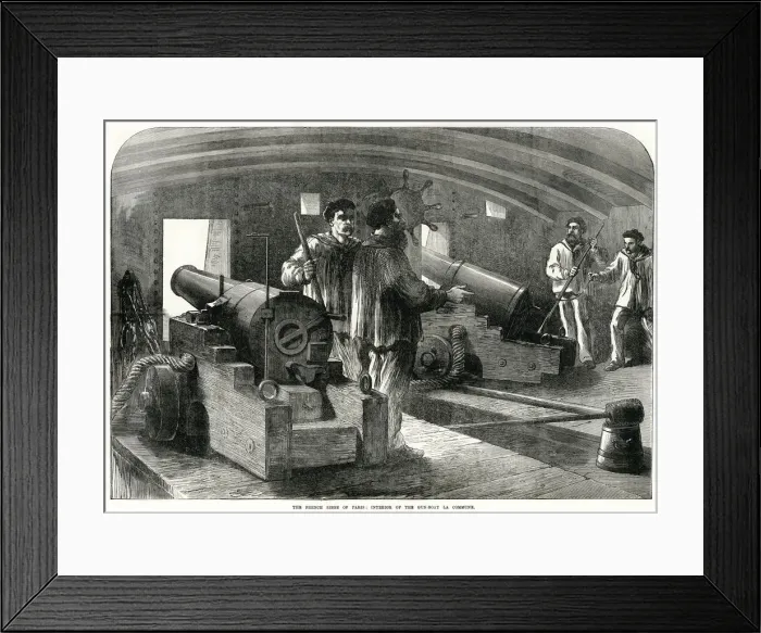 Framed Print : Interior of the Gun-Boat La Commune; Paris Commune 1871 Framed Print : Interior of the Gun-Boat La Commune; Paris Commune 1871