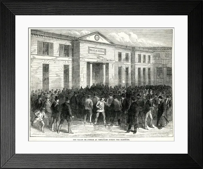 Framed Print : Palais de Justice at Versailles during the French election Framed Print : Palais de Justice at Versailles during the French election
