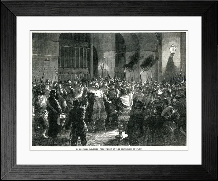 Framed Print : Gustave Flourens released from prison by revolutionaries Framed Print : Gustave Flourens released from prison by revolutionaries