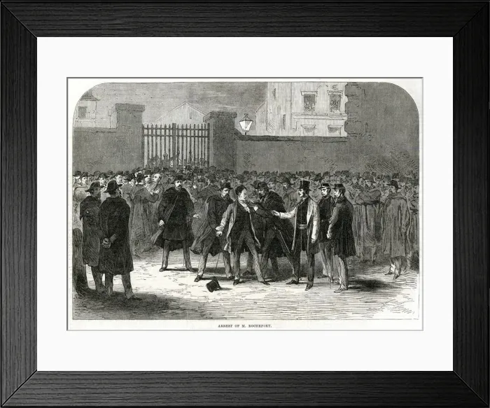 Framed Print : Arrest of Henri Rochefort 1870