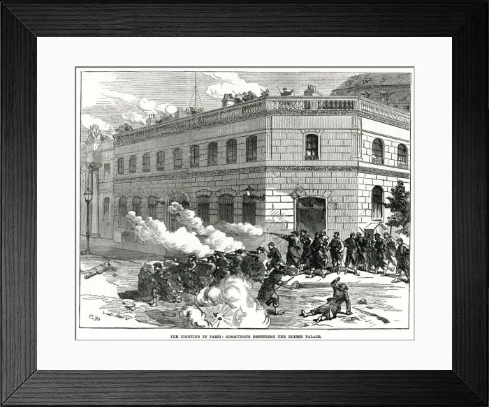 Framed Print : Communards defending the Elysee Palace; Paris Commune 1871 Framed Print : Communards defending the Elysee Palace; Paris Commune 1871