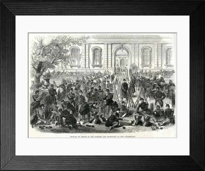 Framed Print : National Guard camping in the Luxembourg Gardens Framed Print : National Guard camping in the Luxembourg Gardens