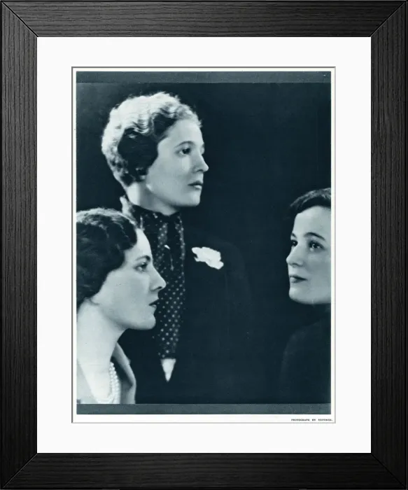 Framed Print : Madame Yevonde portrait of the Goddard daughters Framed Print : Madame Yevonde portrait of the Goddard daughters