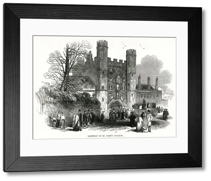 Framed Print : St Johns College Gateway 1847 Framed Print : St Johns College Gateway 1847