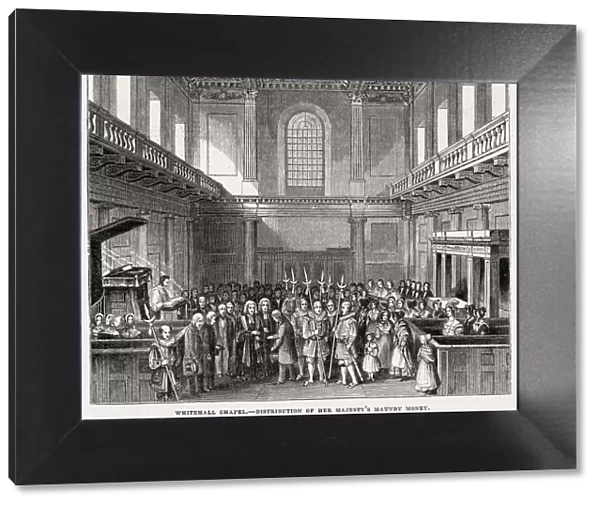 Maundy Thursday Service, Whitehall Chapel, London 1843