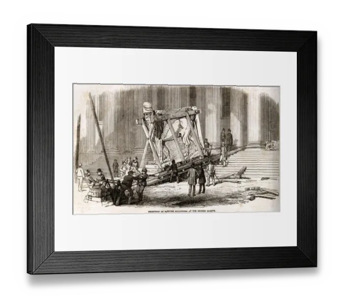 Framed Print : Arrival of the Nineveh Sculptures at the British Museum 1852 Framed Print : Arrival of the Nineveh Sculptures at the British Museum 1852