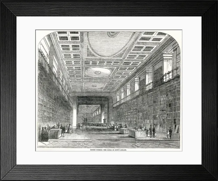 Framed Print : The Royal Library at the British Museum, London 1851 Framed Print : The Royal Library at the British Museum, London 1851