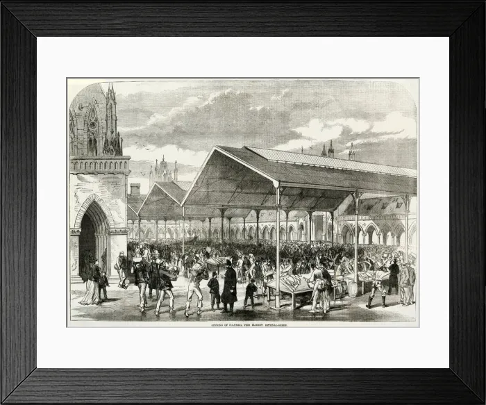 Framed Print : The Columbia Fish Market, London, 1870 Framed Print : The Columbia Fish Market, London, 1870