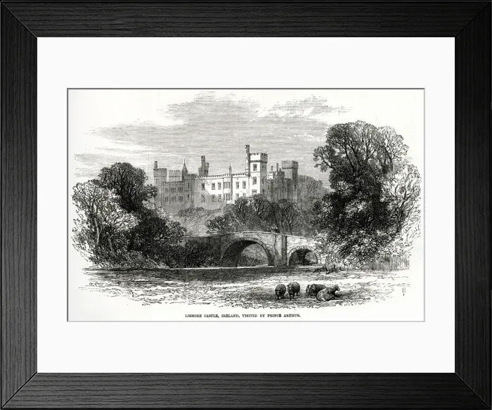 Framed Print : Lismore Castle, County Waterford, Ireland 1869 Framed Print : Lismore Castle, County Waterford, Ireland 1869