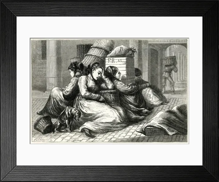 Framed Print : Covent Garden Market Women 1873 Framed Print : Covent Garden Market Women 1873
