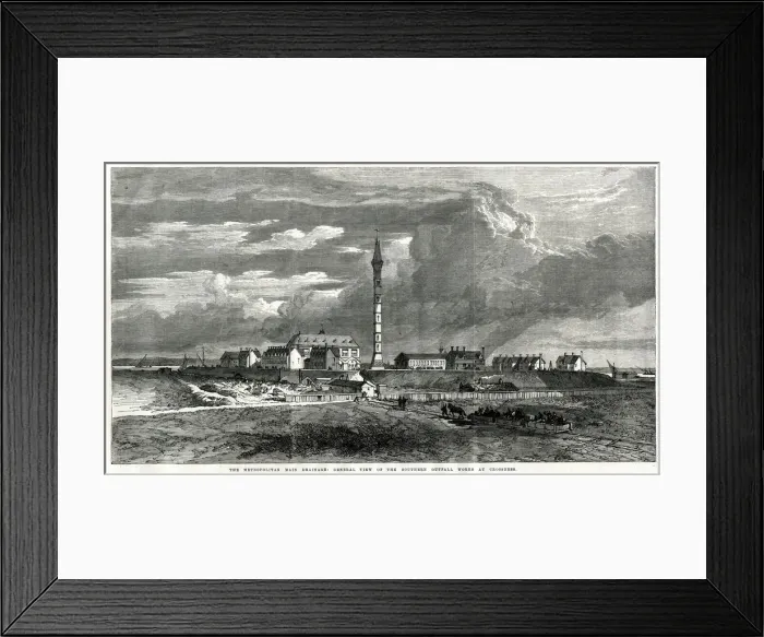 Framed Print : Metropolitan Main Drainage Works at Crossness 1865 Framed Print : Metropolitan Main Drainage Works at Crossness 1865