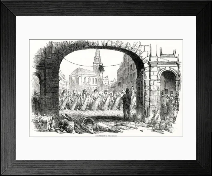 Framed Print : The Repaving of the Strand, London 1851 Framed Print : The Repaving of the Strand, London 1851