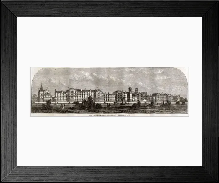 Framed Print : Guards Barracks at Chelsea, London 1861 Framed Print : Guards Barracks at Chelsea, London 1861