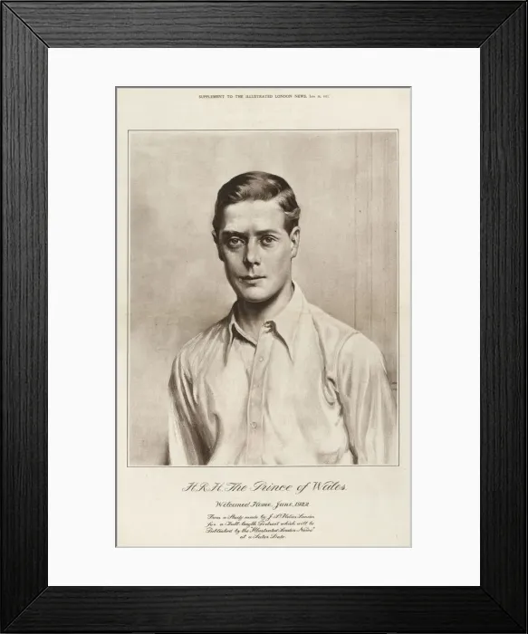 Framed Print : Edward, Prince of Wales from a sketch by John St. Helier Lan Framed Print : Edward, Prince of Wales from a sketch by John St. Helier Lan