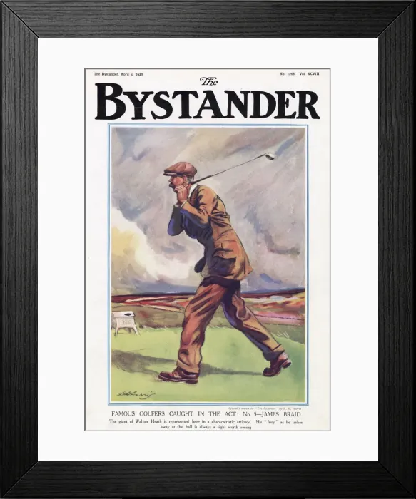 Framed Print : Famous Golfers Caught In The Act. No. 5 James Braid Framed Print : Famous Golfers Caught In The Act. No. 5 James Braid
