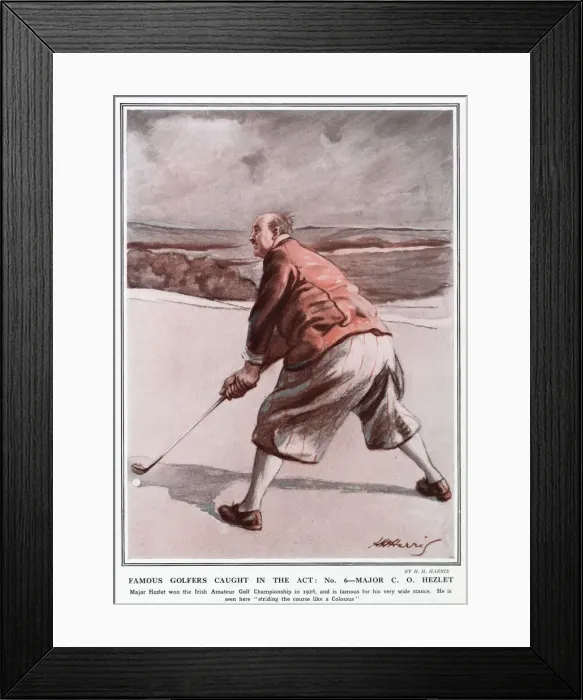 Framed Print : Famous Golfers Caught In The Act. No. 6. Major C. O. Hezlet Framed Print : Famous Golfers Caught In The Act. No. 6. Major C. O. Hezlet