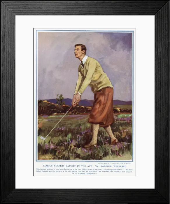 Framed Print : Famous Golfers Caught In The Act. No. 13. Roger Wethered Framed Print : Famous Golfers Caught In The Act. No. 13. Roger Wethered