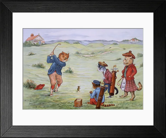 Framed Print : The Driver by Louis Wain Framed Print : The Driver by Louis Wain