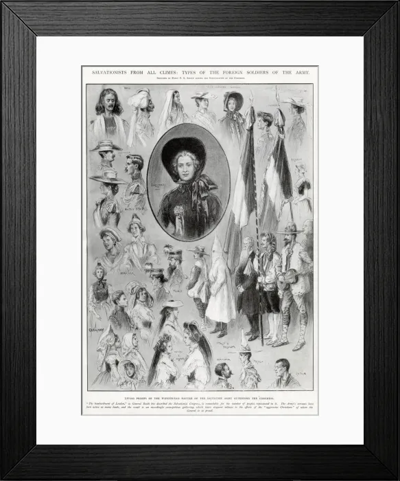 Framed Print : Salvationists from all Climes: Types of the Foreign Soldiers Framed Print : Salvationists from all Climes: Types of the Foreign Soldiers
