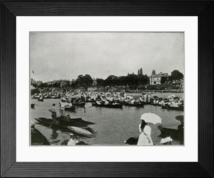 Framed Print : Regatta at Kingston-On-Thames, Senior Eights 1896 Framed Print : Regatta at Kingston-On-Thames, Senior Eights 1896
