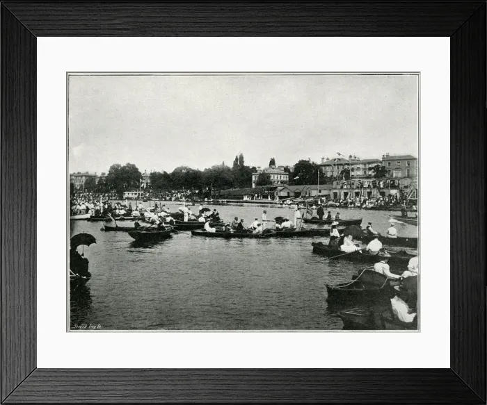 Framed Print : Regatta at Kingston-On-Thames, Junior Eights1896 Framed Print : Regatta at Kingston-On-Thames, Junior Eights1896