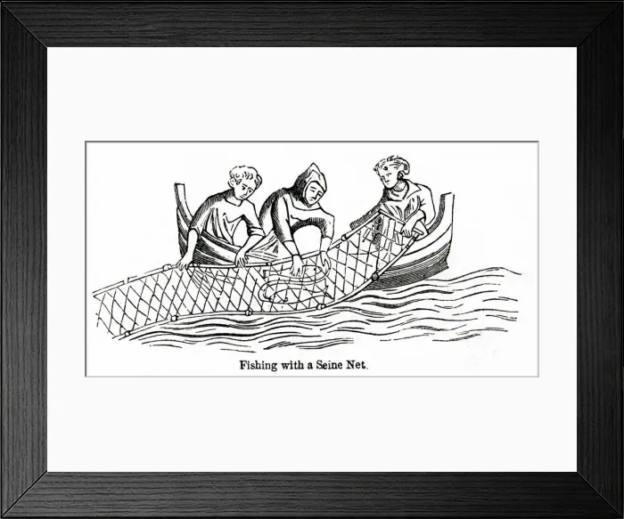 Framed Print : Fishing with seine net Framed Print : Fishing with seine net