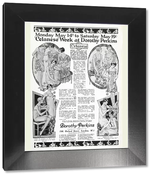 Advert for Dorothy Perkins - womens undergarments 1928