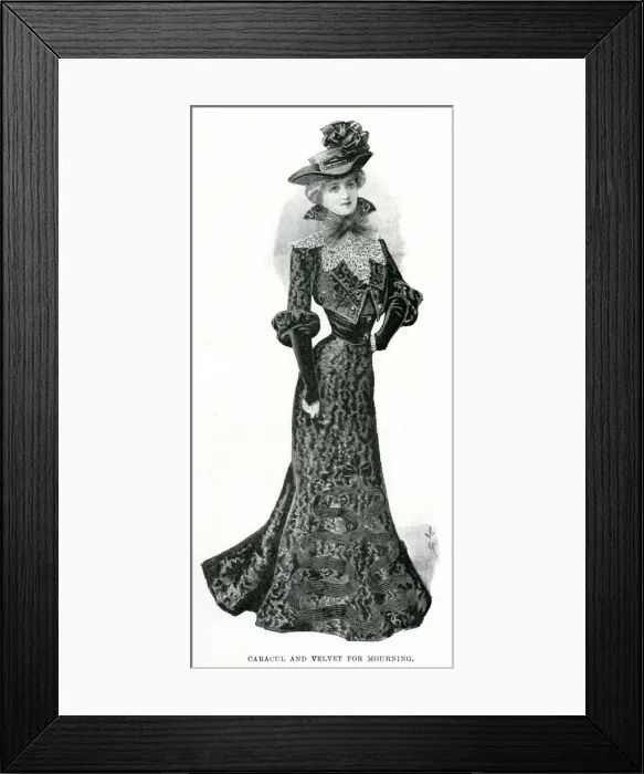 Framed Print : Caracul and velvet for mourning 1901 Framed Print : Caracul and velvet for mourning 1901