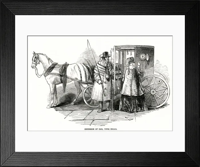Framed Print : Mile-index for cabs 1847 Framed Print : Mile-index for cabs 1847