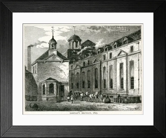 Framed Print : Barclays and Parkins Brewery 1829 Framed Print : Barclays and Parkins Brewery 1829