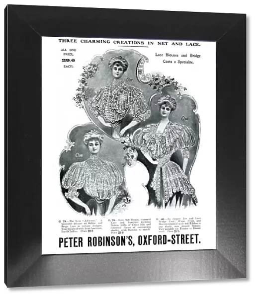 Advert for Peter Robinsons womens blouses 1907