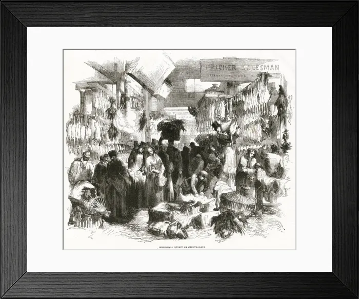 Framed Print : Leadenhall Market on Christmas-eve 1854 Framed Print : Leadenhall Market on Christmas-eve 1854