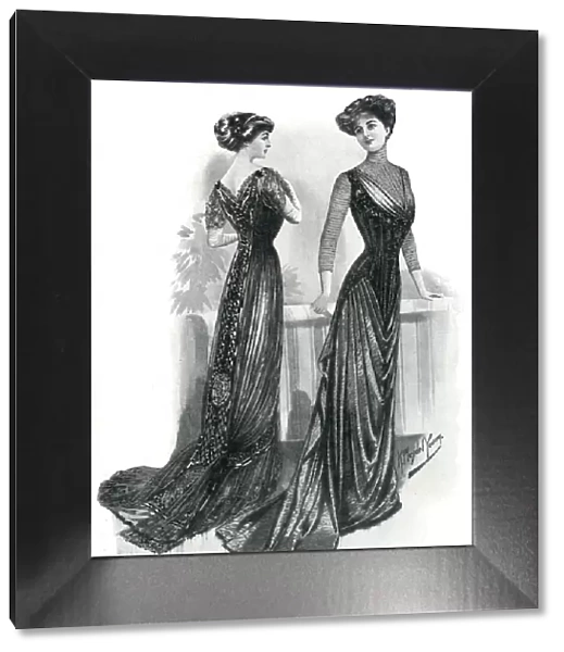 Fashionable evening gowns 1909