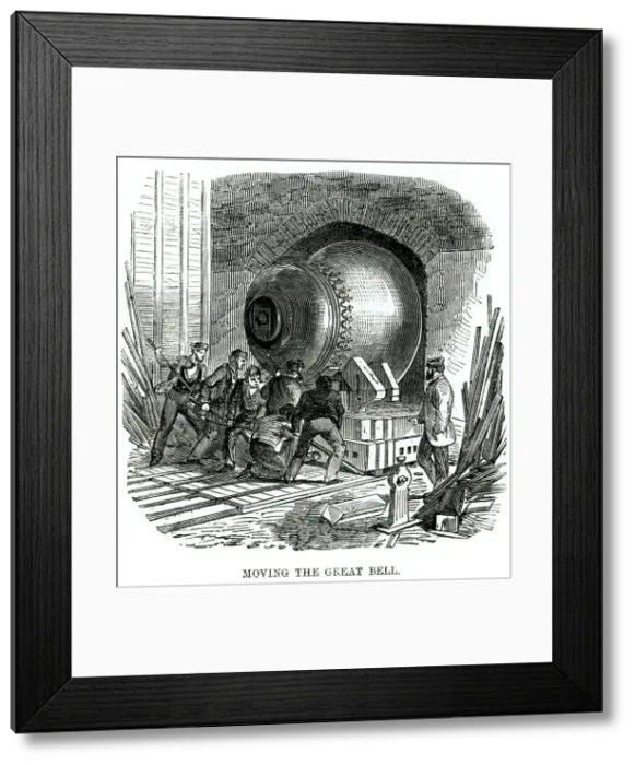 Framed Print : Moving the Great Bell 1858 Framed Print : Moving the Great Bell 1858