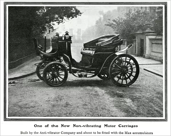 New non-vibrating electric motor carriage 1903