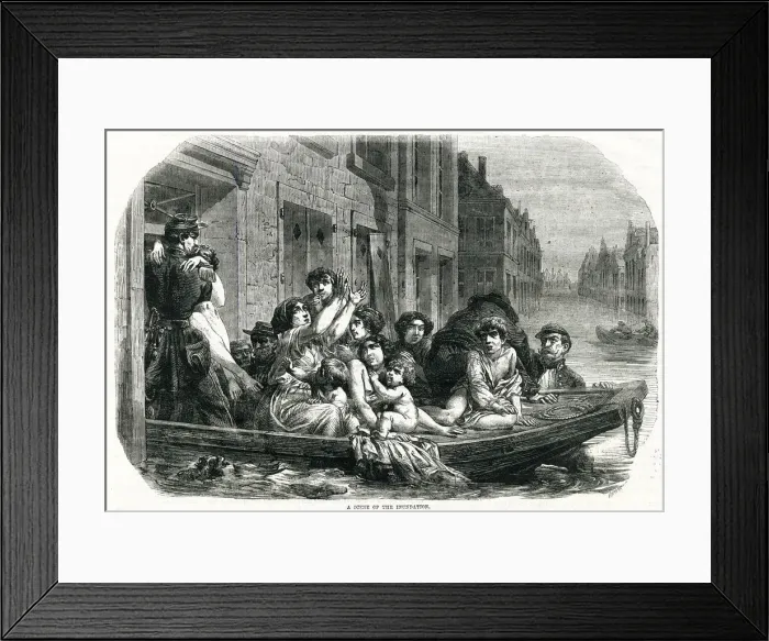 Framed Print : Inundations in France 1856 Framed Print : Inundations in France 1856