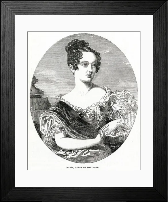 Framed Print : Maria II of Portugal